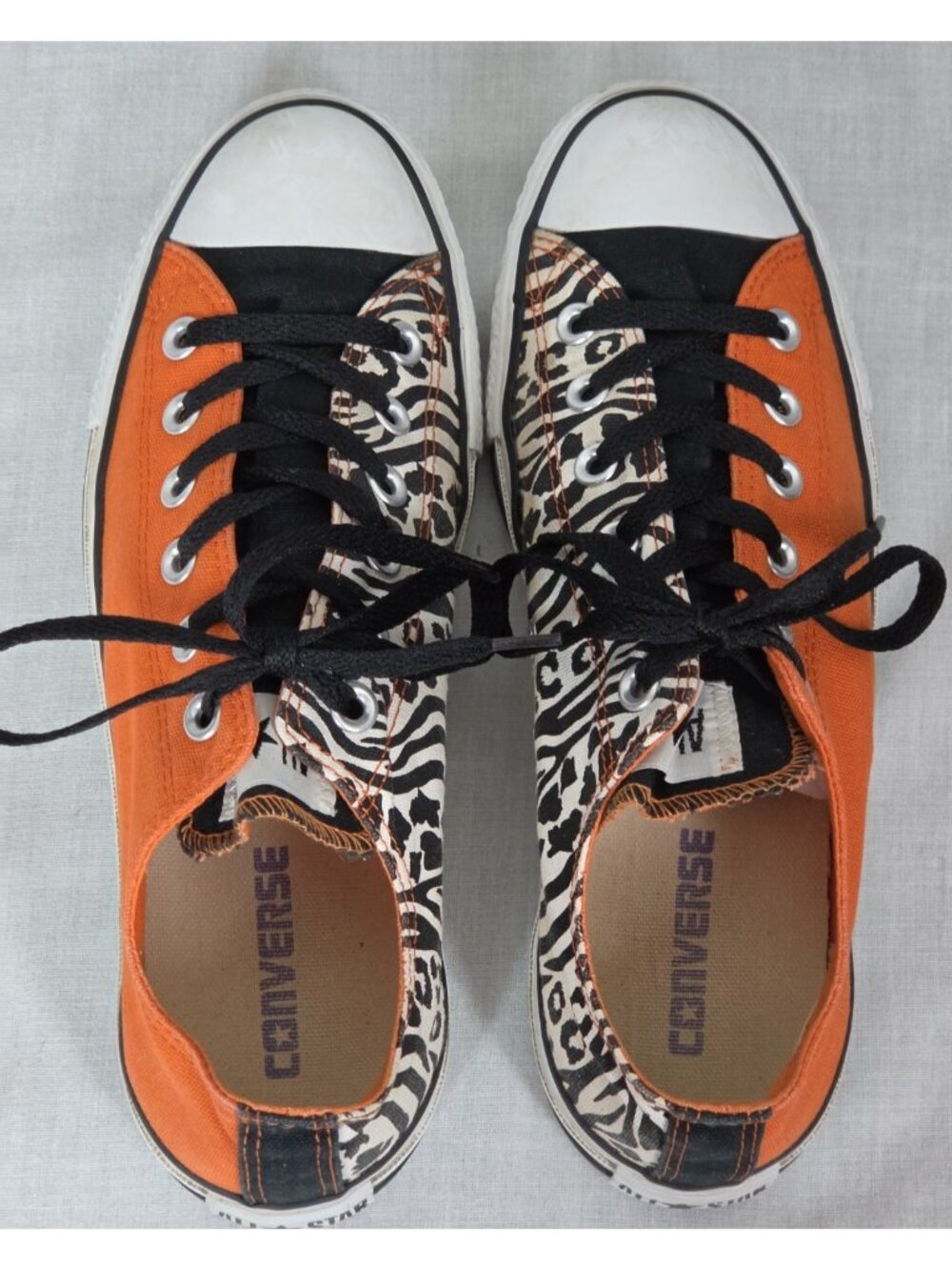 Converse Sneakers Shoes Size 9 Women 7 Men Unique Animal Print All Star Skaters